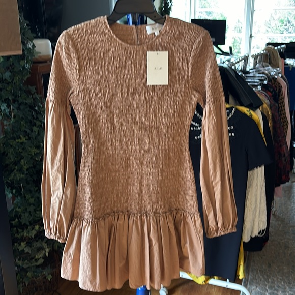 A.L.C. Dresses & Skirts - A.L.C. Kora Smocked Mini Dress Size 6 New With Tags Colour Desert Bee